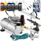PointZero Multi-purpose 3 Airbrush Kit w/ Compressor and Createx Colors Set of 6 Paints